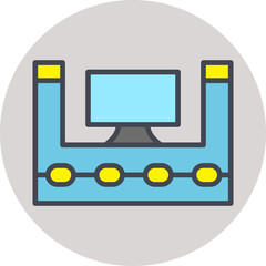 Television Set Vector Icon