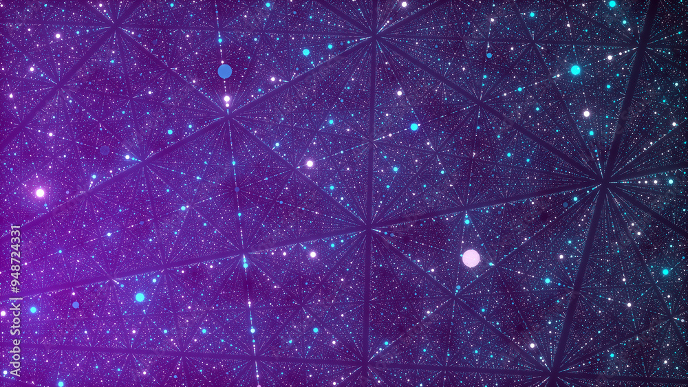 Aufkleber universe abstract color infinite space illustration. futuristic stardust. 3d rendering.