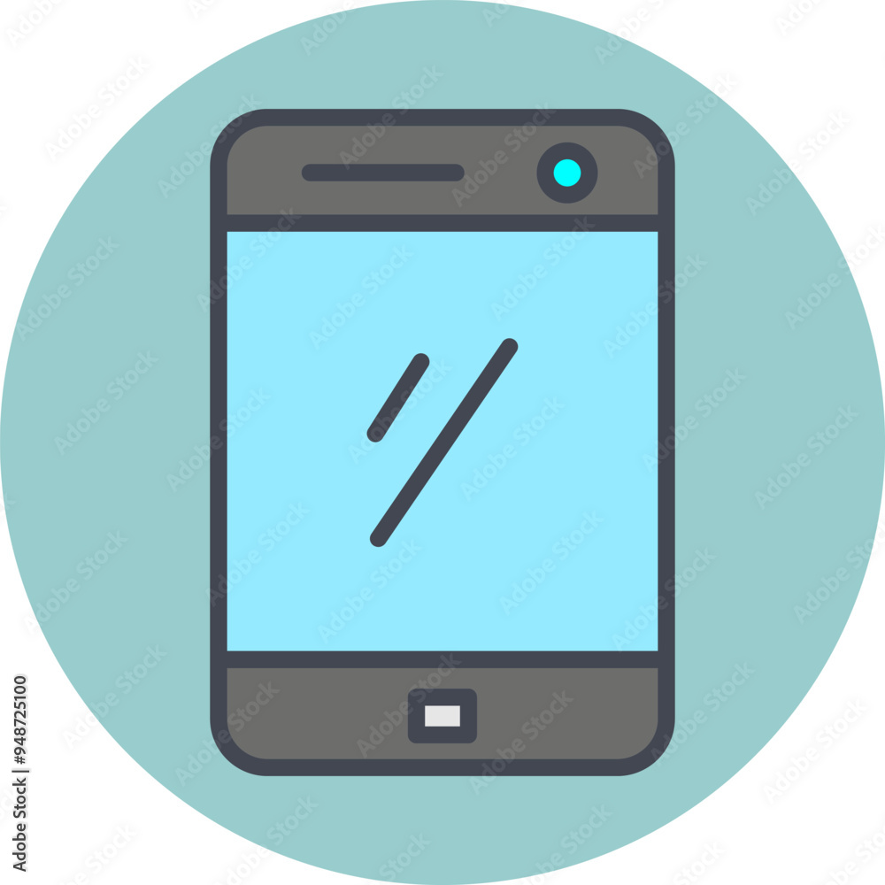 Sticker mobile vector icon