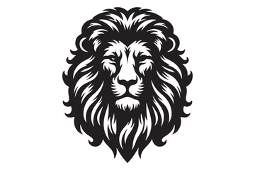 lion head silhouette vector illustration