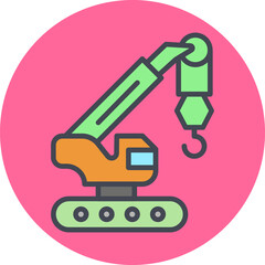 Harbor Crane Vector Icon