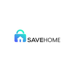 Save Home Modern Logo Vector
