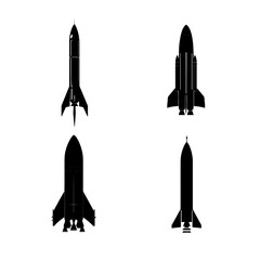 vector silhouette of a Space Launch Vehi