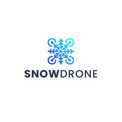 Snowdrone modern Logo Vector