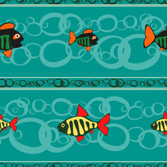 Beautiful Fish. Pattern Fishing. Beautiful summer hobby. Vector poster. EPS.