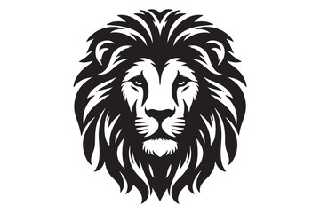lion head silhouette vector illustration