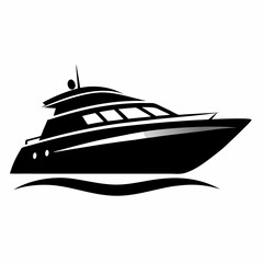 Yacht Silhouette Black Vector