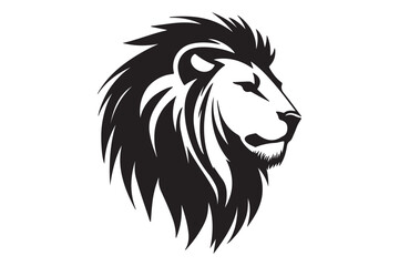 lion head silhouette vector illustration