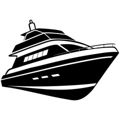 Yacht Silhouette Black Vector