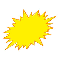 Comics speech bubble for text pop art design. White empty dialog cloud for text message halftone shadow. Comics sketch explosion star splash comic book text.	
