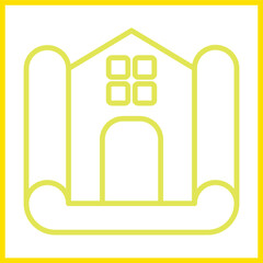 House Blueprint icon Design