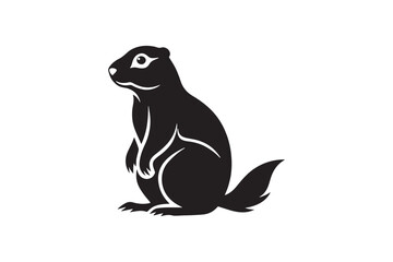 Prairie Dog silhouette vector illustration