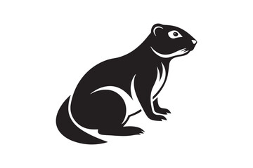 Prairie Dog silhouette vector illustration