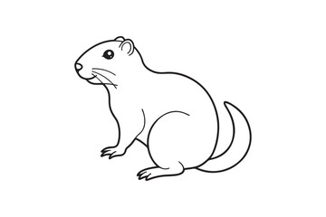 Prairie Dog silhouette vector illustration