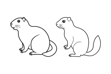 Prairie Dog silhouette vector illustration