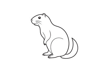 Prairie Dog silhouette vector illustration