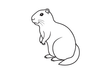 Prairie Dog silhouette vector illustration