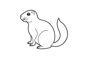 Prairie Dog silhouette vector illustration
