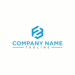 FB letter logo in the form of hexagons and cube logos with letter designs for corporate identity