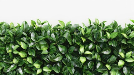 cherry laurel hedge website image vector style modern neatly trimmed on transparency background PNG