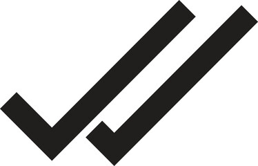 Double checkmark icon isolated on white background . Accepted icon . Double tick icon vector © cool vp