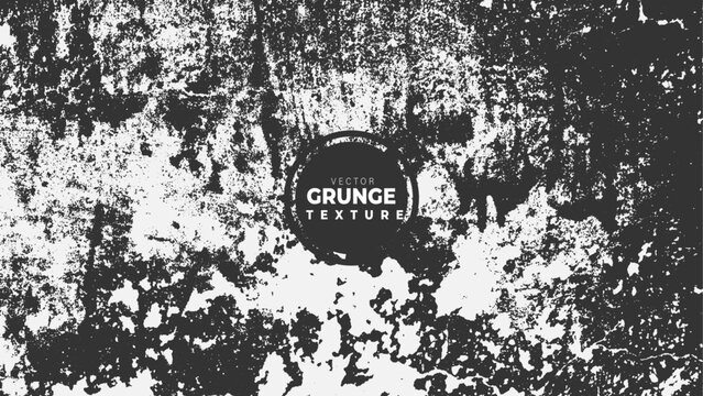 Black and white abstract destress grunge texture vector background 