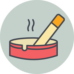 Ashtray Vector Icon