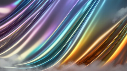 Iridescent Metallic Fabric in Pastel Shades