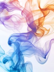 Vibrant Swirling Smoke Patterns in Kaleidoscope of Rich Saturated Hues