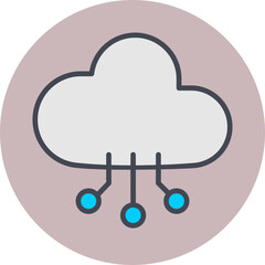 Cloud Computing Vector Icon