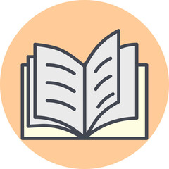 Open Book Vector Icon