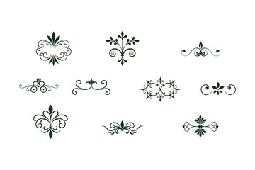 Elegant vintage decorative elements vector collection. © MdRanju