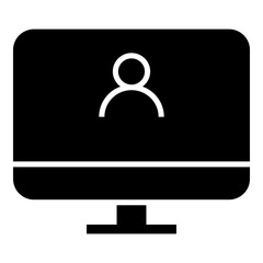 computer monitor icon vector. Computer icon.