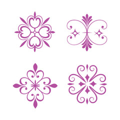 Elegant vintage decorative elements vector collection.