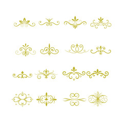 Elegant vintage decorative elements vector collection.