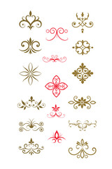 Elegant vintage decorative elements vector collection.