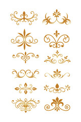 Elegant vintage decorative elements vector collection.