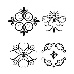 Elegant vintage decorative elements vector collection.