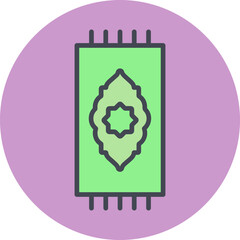 Prayer Rug Vector Icon