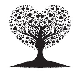 tree with roots vector