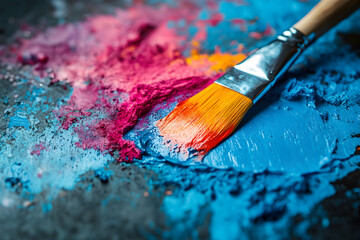 Fototapeta premium Colorful Brushstroke Applied