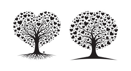 trees silhouette vector 