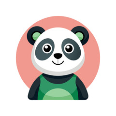 Vector illustration of cute panda icon