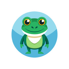 Cute frog icon vector illustration