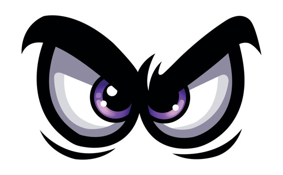 Crazy cartoon eyes vector graphic evil comic emotion car decal funny face sticker