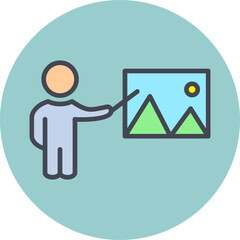 Art Museum Guide Vector Icon