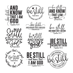 11 Be Still And Know That I Am God quotes svg  bundle,Christian SVG Design Bundle