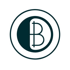 Modern Minimalistic Vector Logo Featuring the Letter B with Geometric Design and Clean Lines
