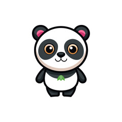 Vector illustration of cute panda icon