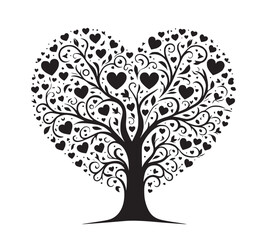 tree with hearts icon